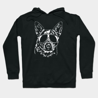 Funny Cattle Dog Heeler sunglasses cool dog Hoodie